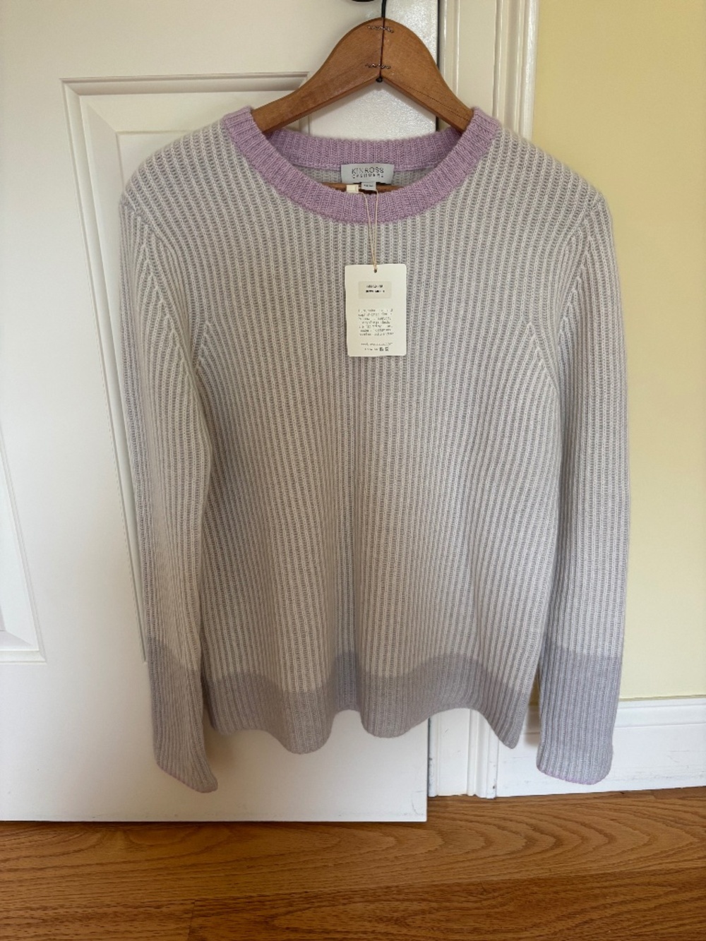 Kinross cashmere plaited sweater